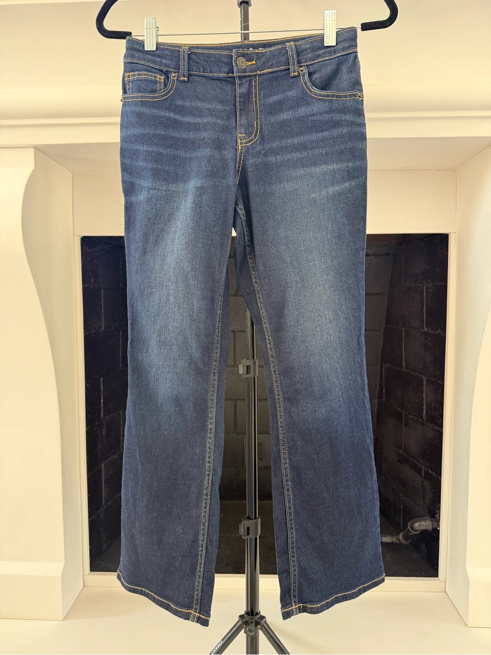 Cat & Jack Women's Bootcut Super Stretch Jeans - Dark Indigo- Girls Size 12